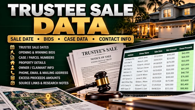research non judicial foreclosure surplus fund leads