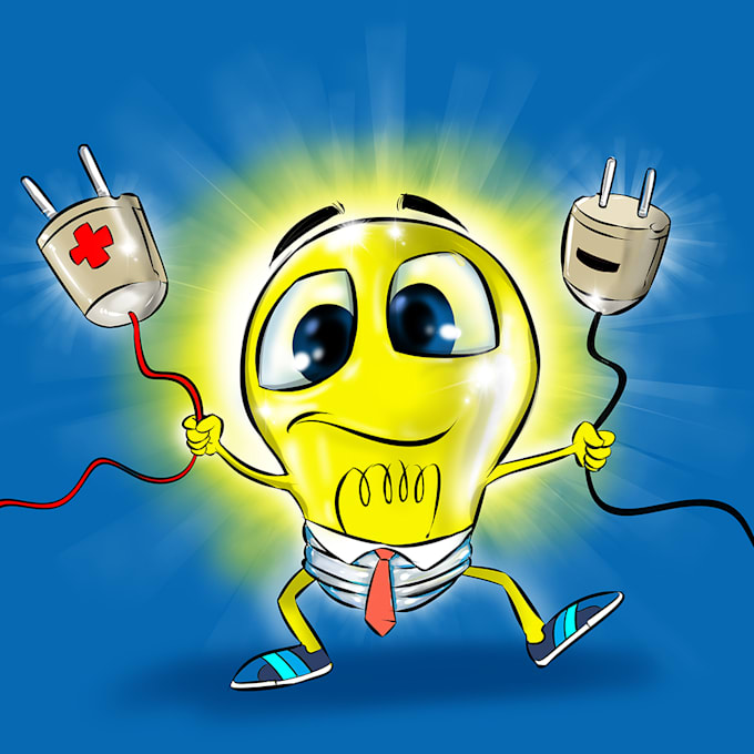 draw cartoon mascot business logo