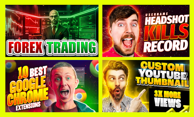 design catchy youtube thumbnail
