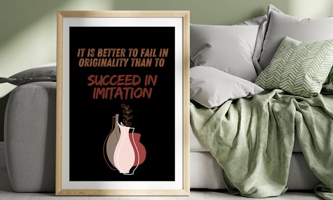 design typography posters and motivational quotes wall art