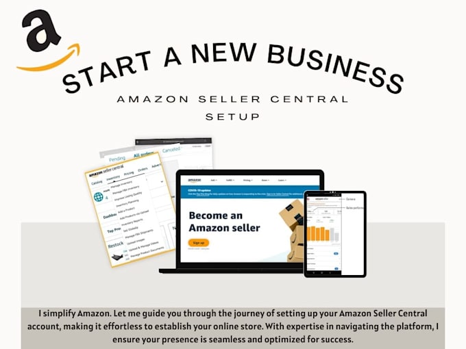 create and set up amazon seller account professionally