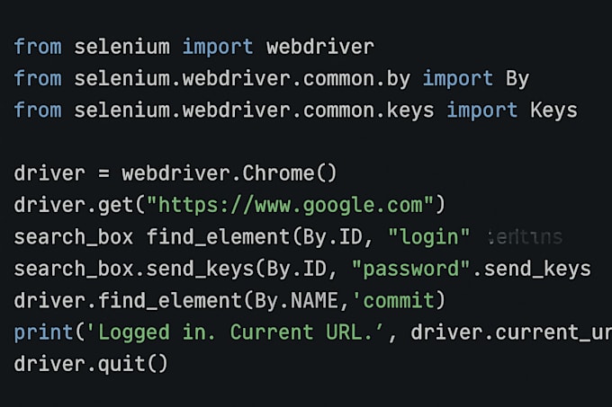 create selenium scripts for test automation