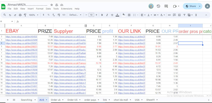 manage all ebay seller account and drop shipping on it with percentage base