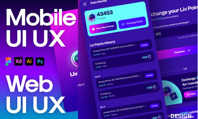 Do mobile ui ux design or app ui ux design by Daremean | Fiverr