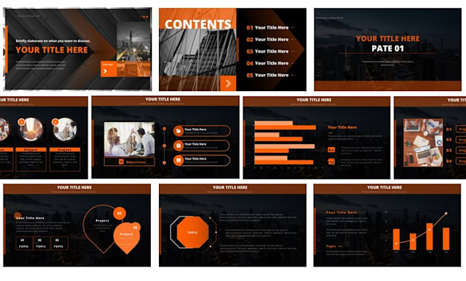 make branded powerpoint presentation template slides