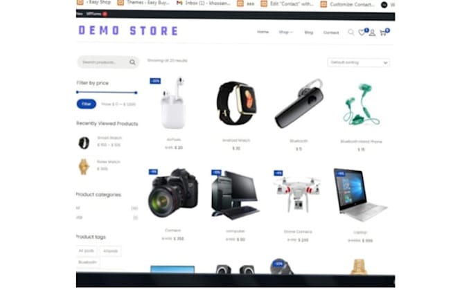 a professional woo commerce store, wordpress website with elementor design
