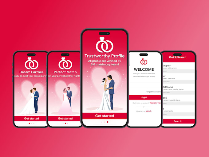 develop matrimonial app, matchmaking app, matrimonial seeking app, portal app
