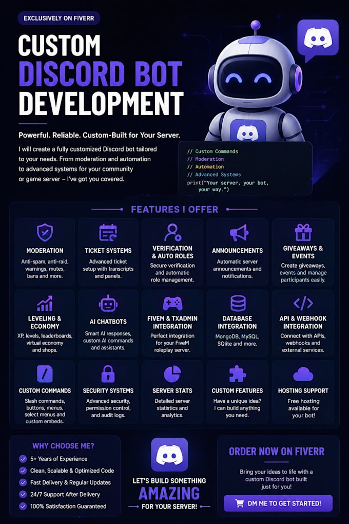 do custom discord bot for server