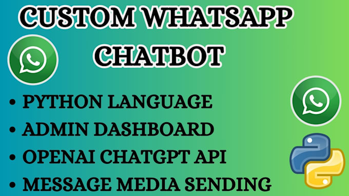 Create whatsapp ai chatbot via whatsapp bot api using python or ...