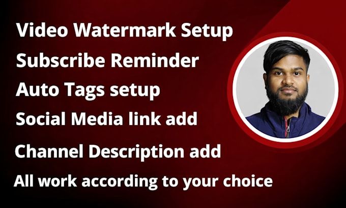 create and setup youtube channel with logo, banner, intro, outro
