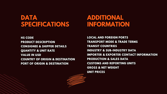 provide import export shipment data for any hs code or product
