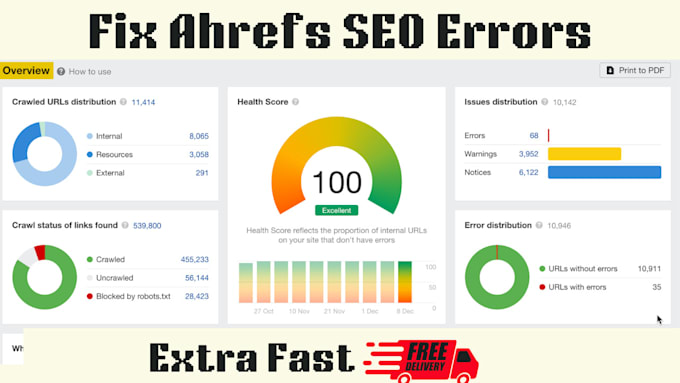 fix ahrefs site audit, semrush, technical SEO errors or issues