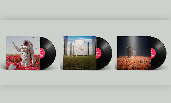 design premium 3d album cover art