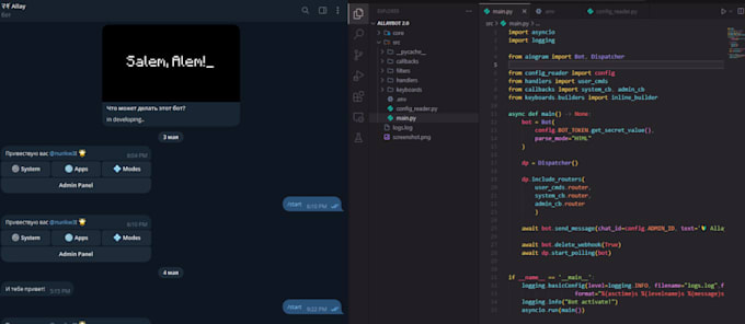 write telegram bot in python