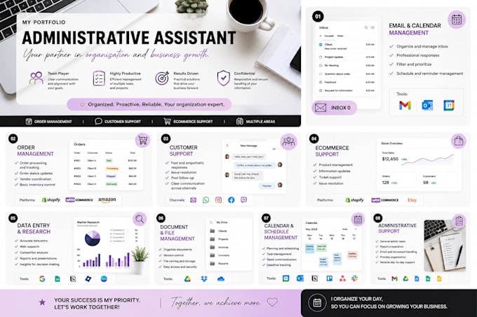 be your virtual assistant for administrative tasks and customer support