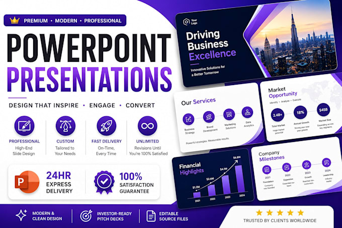 clean, format, recreate and redesign power point slides