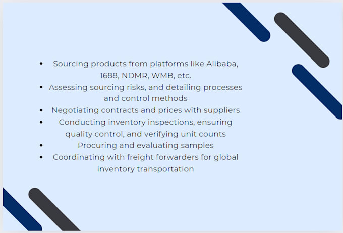 be your sourcing and procurement specialist