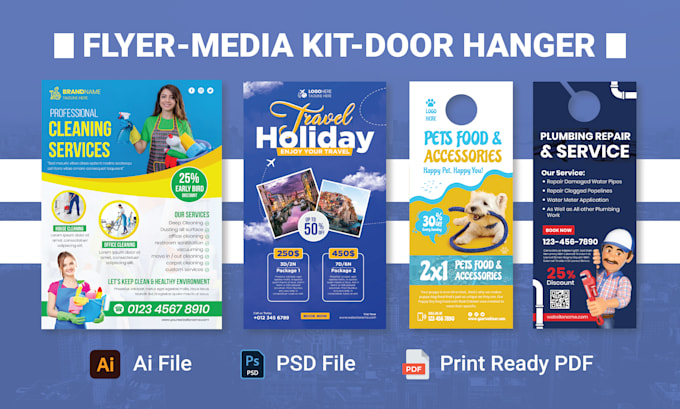 design postcard, flyer, leaflet or handout using canva or adobe