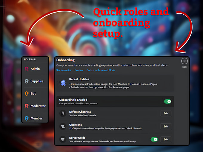 create a discord server with a unique design