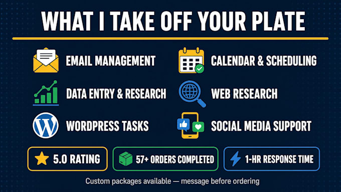 be your executive virtual assistant for admin, email and scheduling tasks