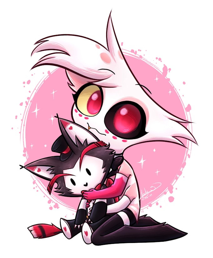your oc or favorite character from hazbin hotel and helluva boss