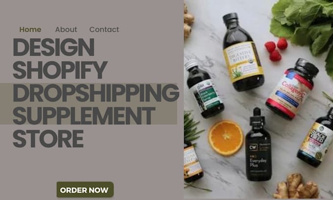 create a shopify supplement, vitamins store with private label branding