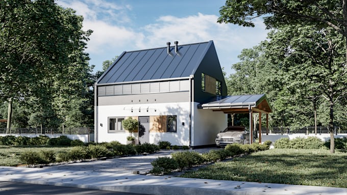 create 3d model and render images architecture project
