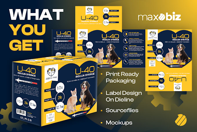 design product label and packaging, print ready files
