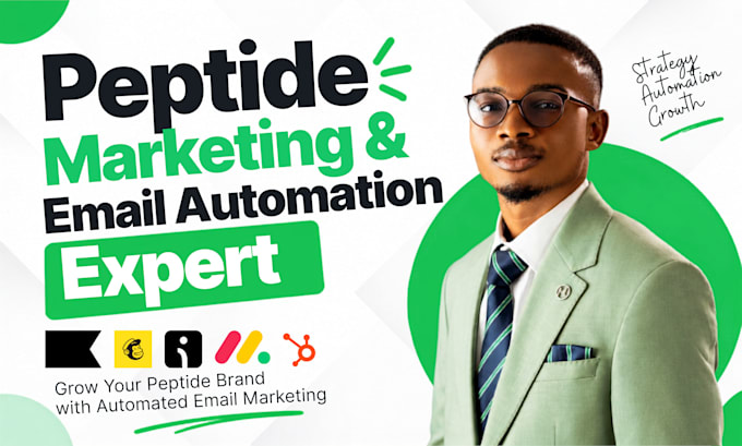 peptide marketing klaviyo email automation mailchimp omnisend hubspot monday com