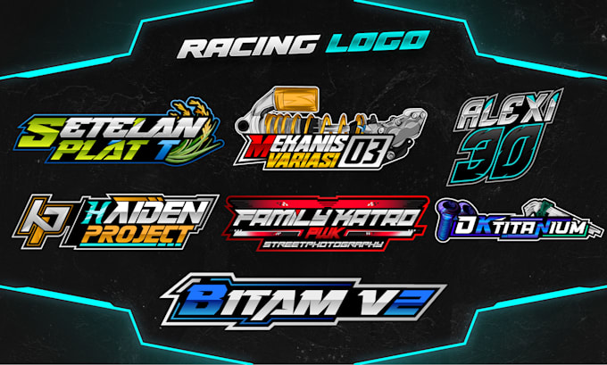 Create a logo racing text style by Yoo_dsgn | Fiverr