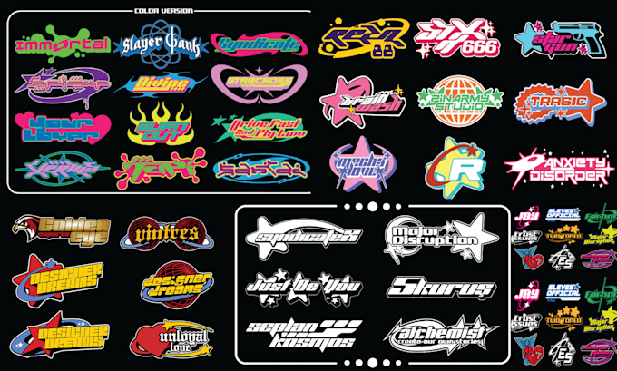 do y2k streetwear clothing brand logo design