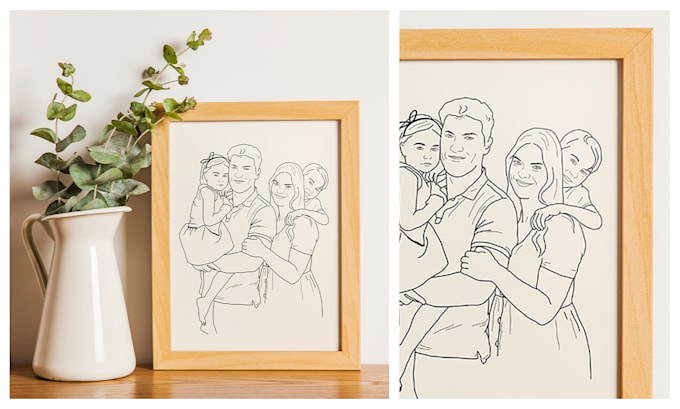 create a custom line portrait