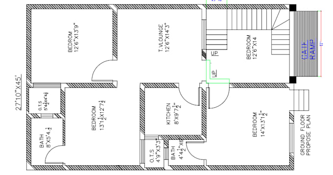 Create 2d and 3d floor plan house design render in autocad by ...