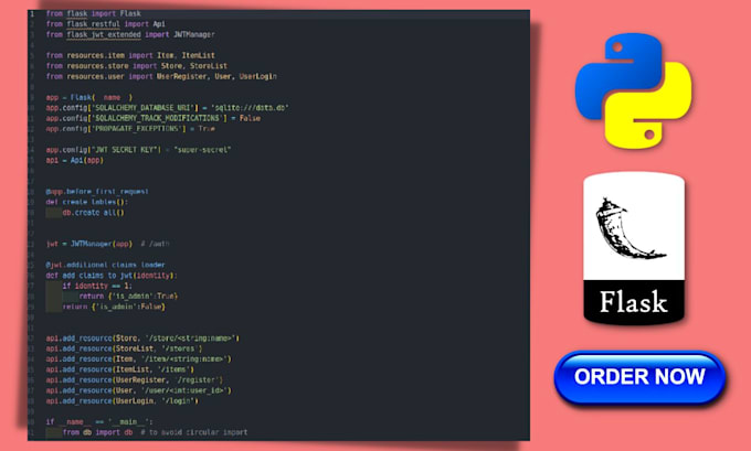 develop dynamic python flask web app or rest api