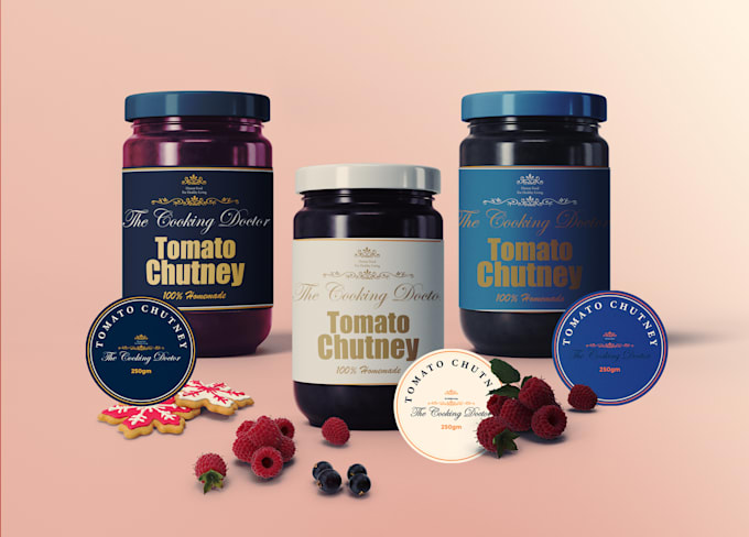 Four type of product label design and label packaging design number 01 ...