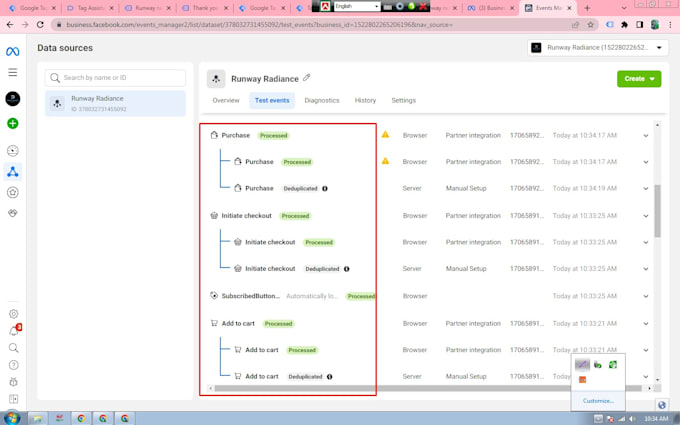 setup facebook pixel or google analytics4 and also setup conversion api with GTM