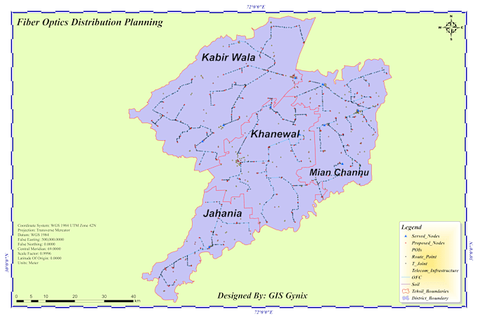provide ftth network planning and cadastral mapping services in gis
