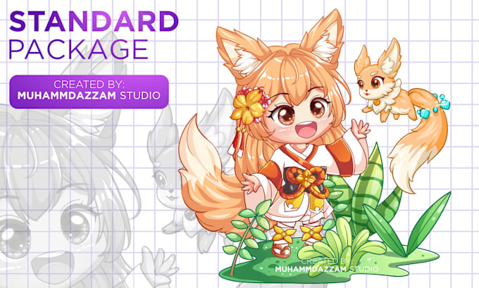 draw cute anime chibi art character design