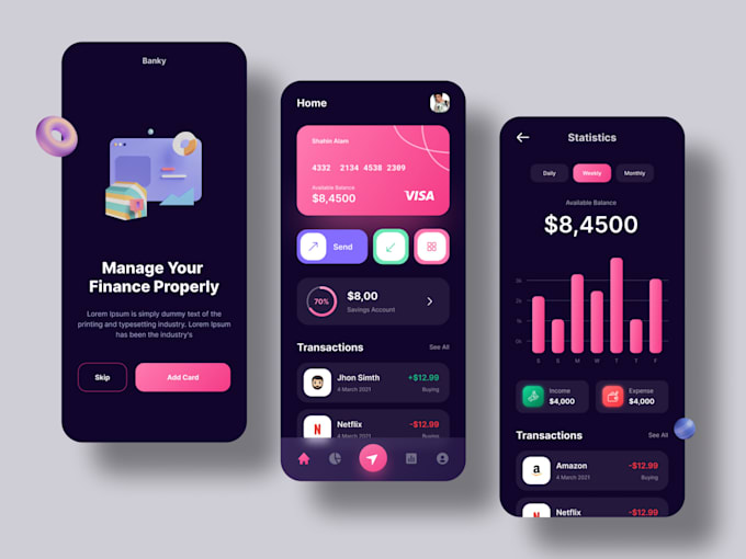 develop fintech apps and digital banking apps