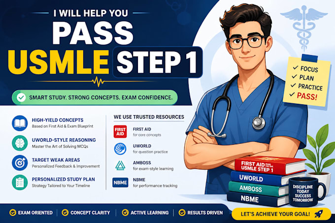 help you pass usmle step 1 with high yield tutoring