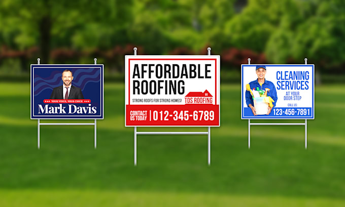 design a winning yard sign, lawn sign and real estate sign