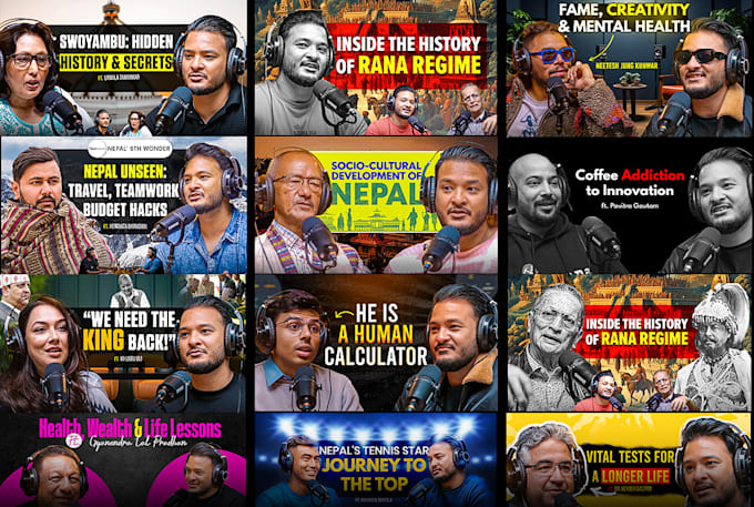 design clickbait podcast thumbnails