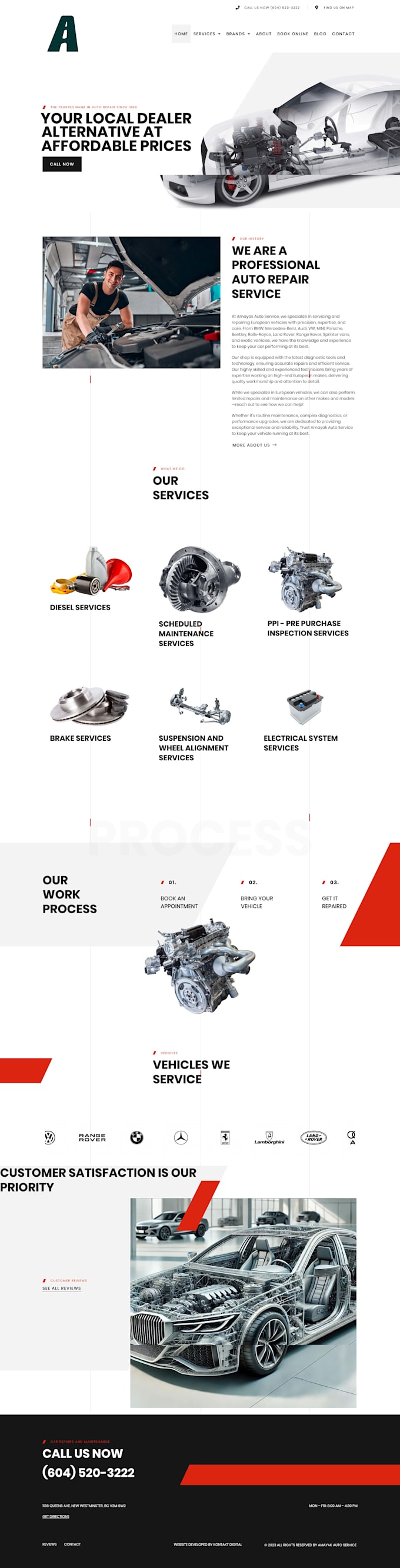 create professional automotive website for car dealerships, rentals, auto parts