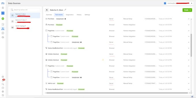 setup web analytics, tag manager, ga4 server side tracking and fb pixel
