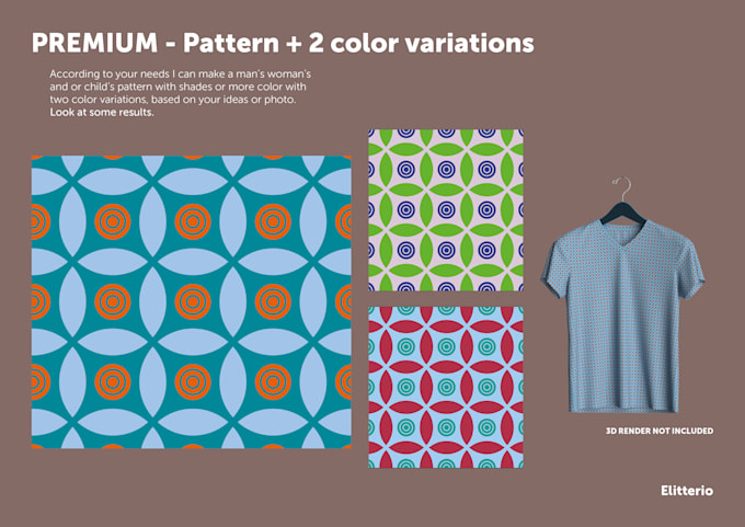 Design pattern for your fashion garment by Elitterio | Fiverr