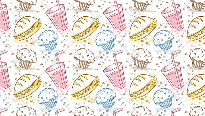 make seamless food patterns