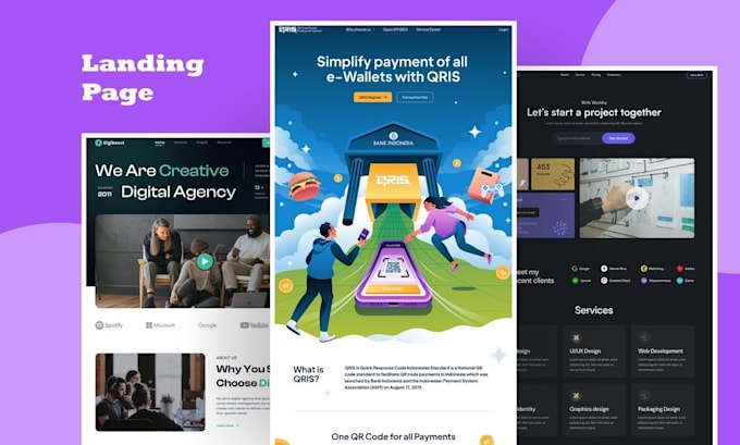 design a responsive and user friendly figma landing page