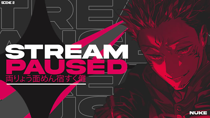 make anime style stream pack for you
