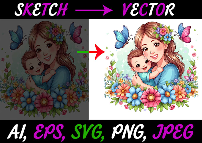 do vector tracing, convert image to vector