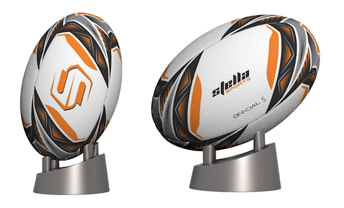 Design 2d and 3d rugby ball football volleyball for you in 12 hours by ...